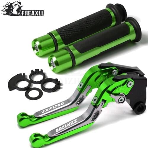 For Kawasaki ZZR1200 ZZR 1200 2002-2005 2003 2004 Motorcycle CNC Brake Clutch Levers Handlebar Grip Handle Hand Grips Cap