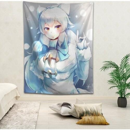 Hot Sale Custom Anime KEMONO FRIENDS Large Wall Tapestry Wall Hanging Bohemian Wall Tapestries Mandala Wall Art Decor