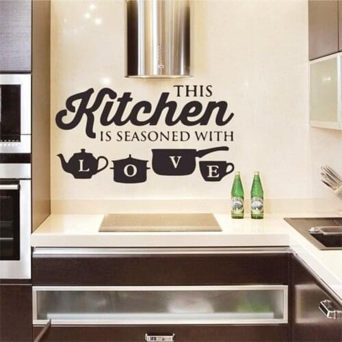 Hot Large Kitchen Wall Sticker Cuisine Coffee Vinyl poster house Decoration Accessories Mural Decor Wallpaper wall stickers