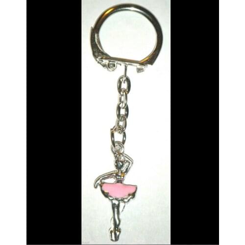 Fashion Jewelry vintage Enamel Ballet girl Pendant Charm Fit Keychain ring DIY Keychain chains Fitting 5pcs D231