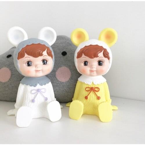 New Arrival Dolls Shape Piggy Bank Money Box Baby Kids European Vintage Dolls For Baby Room Decoration