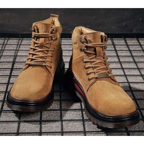 New Men Boots Fashion Men Ankle Boots Winter Men Motorcycle Boots Male Oxfords Shoes Leather Martin Boots Mens Casual Shoes