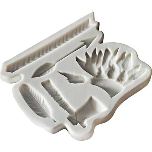 New Feather Sugar Buttons Silicone Mold Fondant Mold Cake Decorating Tools Chocolat Gumpaste Mould