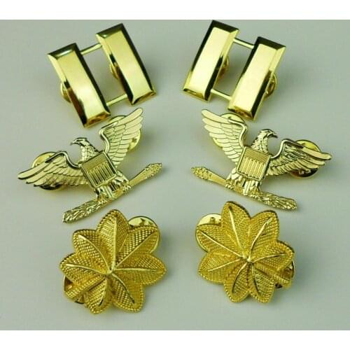 US Army officer rank insignia U.S. Captain Major Colonel Rank Badge Pin FULL SET armyshop2008