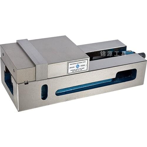 Flat-nose pliers for heavy-duty milling machines, angle-fixed smooth, 6-inch (one-piece), precision machine vise