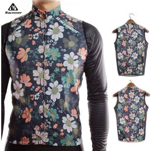 Racmmer 2020 Windstopper Windproof Sleeveless Cycling Jersey Mtb Clothes Bicycle Clothing Maillot Ciclismo Bike Wear Kit #WX-03