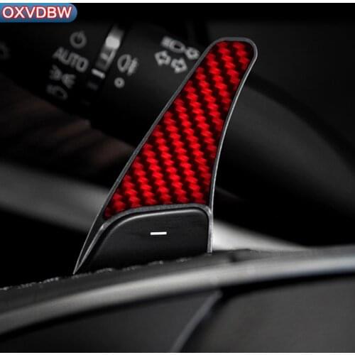 Carbon Fibre Steering Wheel Shift Paddles Car Decoration For Cadillac ATS CT4 CT5 CT6 Interior Accessories Stickers Personality