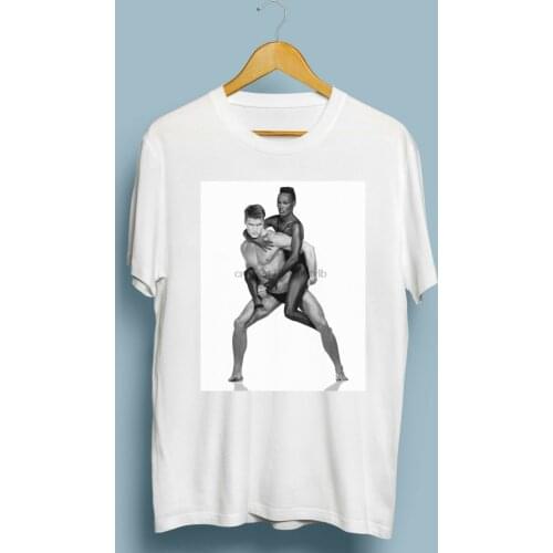 Vintage Grace Jones And Dolph Lundgren Tee T Shirt Size S M L XL 2XL