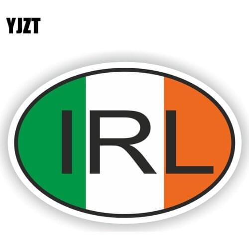 YJZT 10.2CM*6.8CM Funny Reflective Personality IRL IRELAND Car Sticker Decal PVC 6-0227