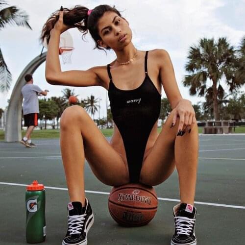 Y2k Womens Rompers Sexy Close-fitting Sling Bodysuit Black Letters Printed Pattern Boat Neck Sleeveless