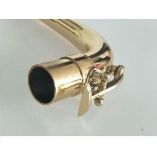 10pcsNew Baritone saxophone neck gold lacquer brass material 21.9mm