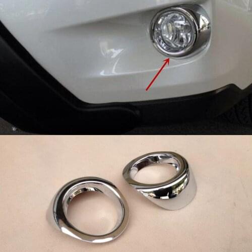 For Subaru XV 2012 2013 2014 2015 Car Styling Cover ABS Chrome Lamp Front Fog Light Trim Frame 2pcs