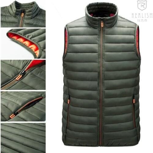 2020 Brand Winter Jacket Men Stand Collar Vest Mens Zipper Jacket Sleeveless Casual Autumn Winter Warm Waistcoat Men Outerwear