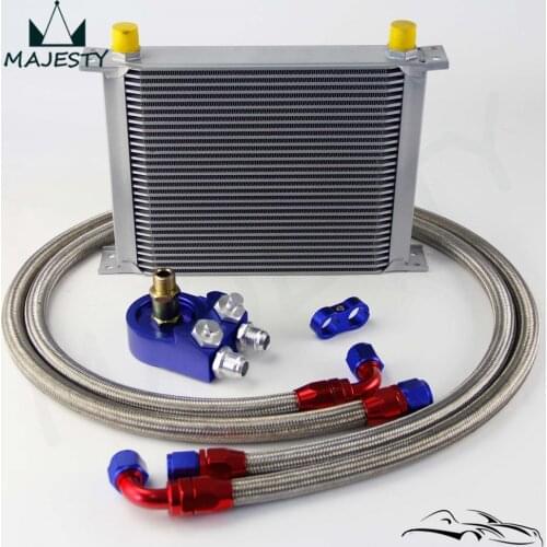 30 ROW AN-10AN UNIVERSAL ENGINE TRANSMISSION OIL COOLER BRITISH TYPE+ 1.4M AND 1.6M HOSE KIT