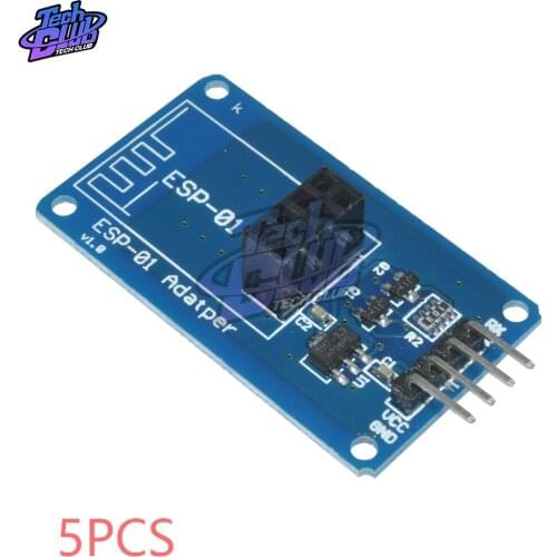 5PCS ESP8266 ESP-01 ESP01 Serial WiFi Wireless Adapter Module 3.3V 5V Compatible Serial Board for Arduino UNO R3 Microcontroller