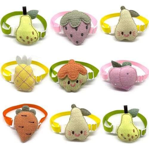 50pcs Pet Bow Tie Fruit Style Dog Accessories Pet Supplies Small Dog Cat Bowtie Collar Cute Pet Grooming Products for Small Dogs