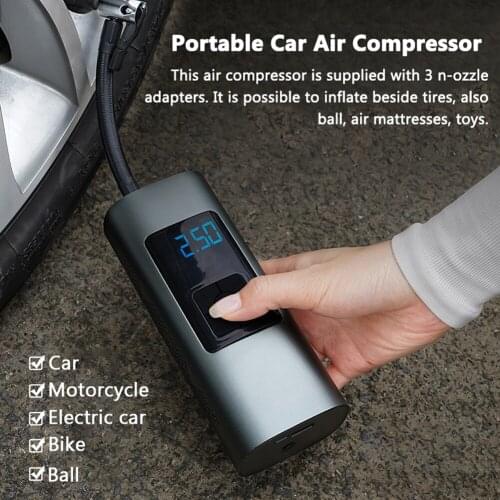 Car Air Compressor Handheld Digital Display Tire Inflator Multifunctional Inflatable Pump Pressure Gauge Car Accessories