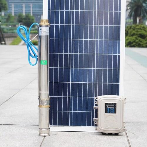 200W DC24V Brushless high-speed solar deep water pump with permanent magnet synchronous motor max flow 3.0T/H home& agriculture