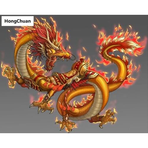 Fast delivery "cartoon dragon" 5D DIY square/round diamond painting mosaic diamond cross stitch home decoration art gift