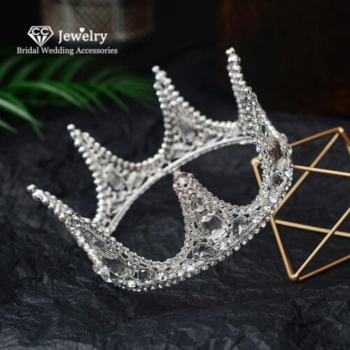 CC Tiaras and Crowns Hairband Jewelry Wedding Hair Accessories for Women Princess Round Crown Fine Luxury Party Hairwear HG846