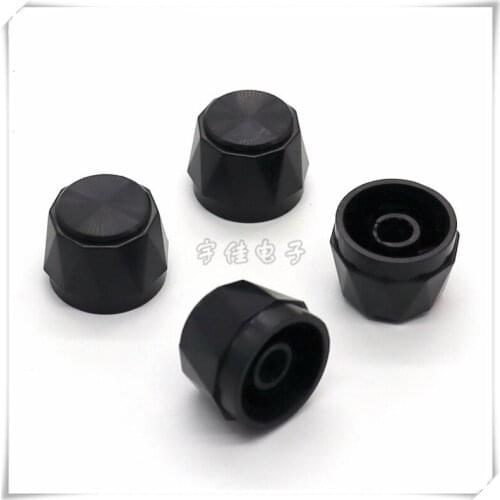 10 Piece 20*16MM black plastic knob, flower axis potentiometer knob, power amplifier audio panel adjustment knob