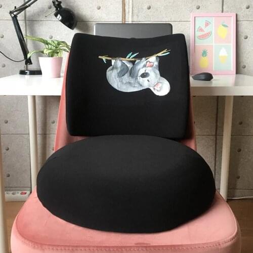 Custog Memory Foam Waist Support Pillow And Sitting With Cushion Pad Set Of 2 For Office Chair Orthopedic Health Care Koala