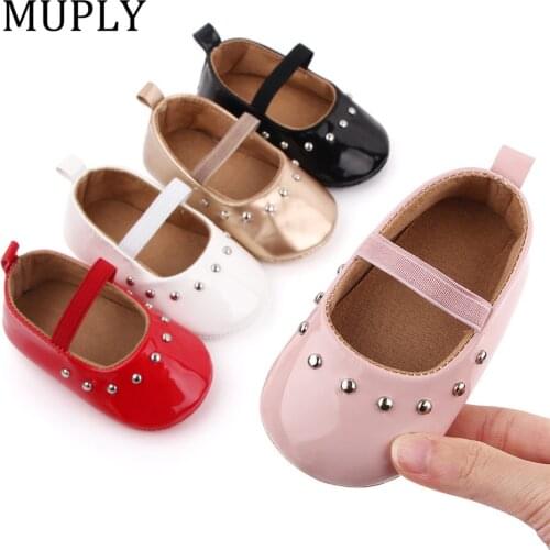 Baby Shoes Newborn Infant Girl First Walker PU Sofe Sole Princess Toddler Baby Crib Shoes Baby Walkers Bebes Moccasins