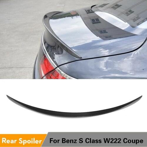 For Mercedes-Benz S Class S500 S550 S63 S65 AMG S Coupe 2014 - 2018 Car Rear Trunk Boot Roof Wing Lip Spoiler Carbon Fiber / FRP