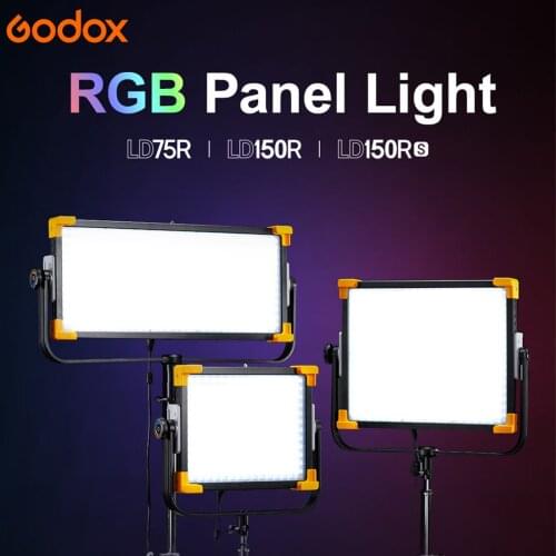 Godox RGB Panel Lamp LD75R LD150R LD150RS LED Video Light APP and DMX Control Photography Studio Lighting For Movie Vlog TikTok