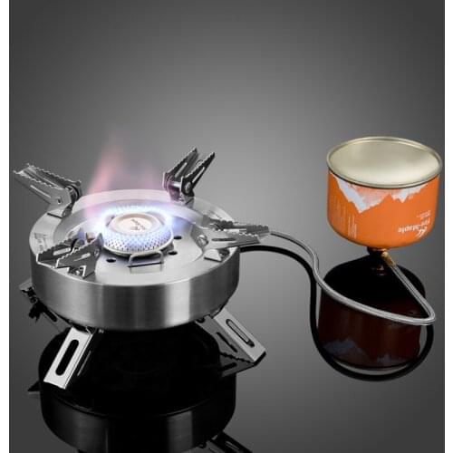 11000W Gas Burner High Power Camping Stove Windproof Three Core Head Gas Stove Camping Oven Outdoor Cookware Picnic Cooking