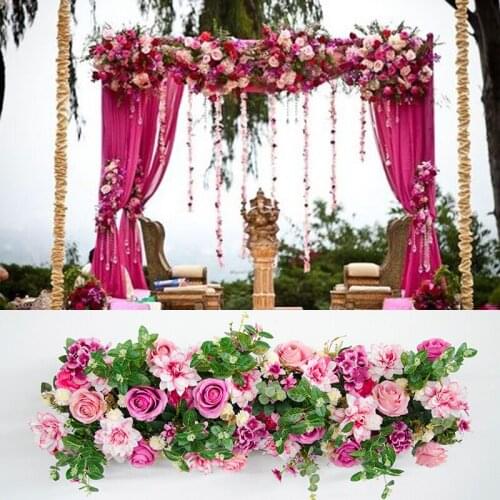 European-style artificial flower arrangement wedding decoration props wedding stage road lead arches fake flower arrangement