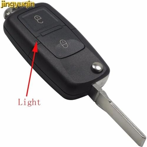 Jingyuqin 10ps 2 Buttons Remote Flip Folding Car Key Case Cover Shell For Vw VOLKSWAGEN MK4 Seat Altea Alhambra Ibiza Fob