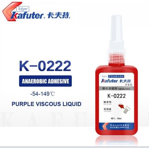 Kafuter Thread Locker Agent K-0222 Low-strength thread-locking sealant anaerobic adhesive detachable 50ML Below M12
