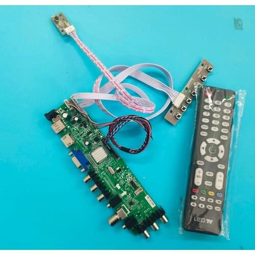 Kit for B173RW01 V2 HW5A/V2 HW6A DVB-T DVB-T2 40pin 1600X900 Signal controller board digital TV LVDS USB HDMI VGA AV LED 17.3"