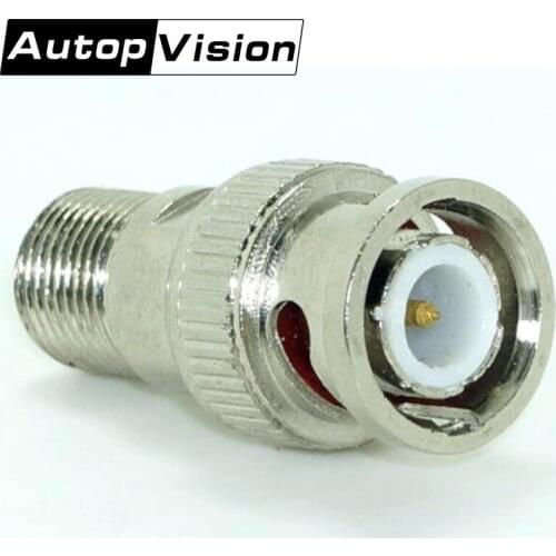 100pcs/lot BNC Male to F Female Connector BNC Plug to F Jack Socket Adapter RF Coaxial Connector for CCTV Camera