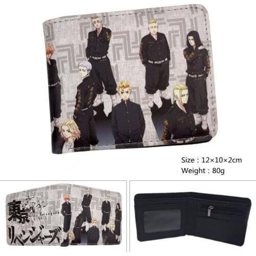 Anime Tokyo Revengers Wallet Cartoon Short Purse With Card Holder Coin Pocket Gift