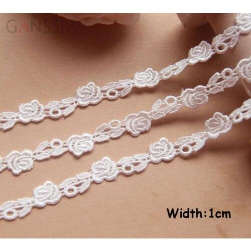 1yrd/lot Width:1.0cm Exquisite beautiful Rose design lace Water soluble polyester lace Garment embellishment accessories(ss-684)