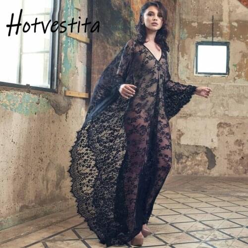 SOGA DRESS Beach Dress Women Sexy Lace Robes Beach Cover up Perspective Mesh Swimwear Maxi Dress V-neck Bikini Sarong Beach Wrap