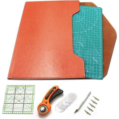 A4 PVC cutting pad DIY leather craft tool set A4 plate double-sided self-repair sewing tool cutting blade disappearing pen