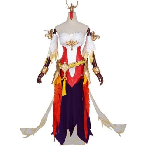 2021 New Cosplay Costume For Female King of Glory Phoenix Yufei Wang Zhaojun Green X