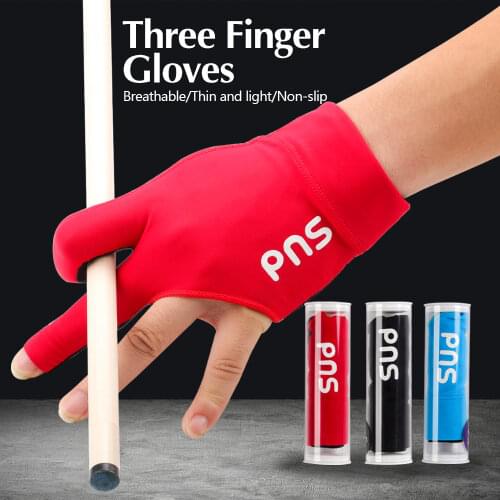 PNS Gloves Pool Cue Snooker Three-finger Mitts Gloves Breathable High Quality Left Right Hand Billard Gloves Billard Accessories