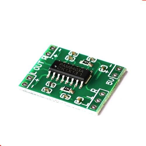Greenboard PAM8403 Power Amplifier Board Class D 2x3w Ultra-micro Digital Power Amplifier Board 2.5～5V USB Powered