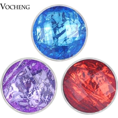 Vocheng Resin Ginger Snap button Charms Copper Metal Base 6 Colors 18mm snap button Charms Vn-1831