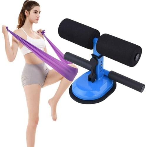 Resistance Bands Sit Up Assistant Fitness Exercise Bar Portable Gym Machine Workout Equipment for Home Training Abdominal Set