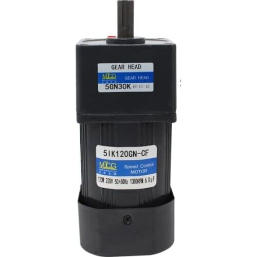 5IK120GN-CF 120w 220V/380V AC Gear Reduction Induction Motor, Forward and Reverse, Fixed Speed 3K-200K
