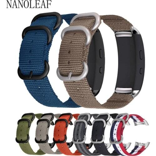 Watch Band for Samsung Gear Fit 2 / Gear Fit 2 Pro Woven Nylon Adjustable Replacement Strap Compatible with SM-R365 Smart Watch