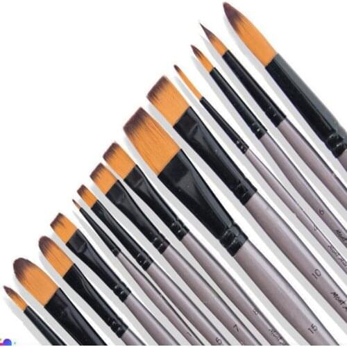 School Suppliers Painting Brush Pure Red Sable Round Paint Brushes For Art Craft Oil Drawing Acrylic Watercolors Painting Set