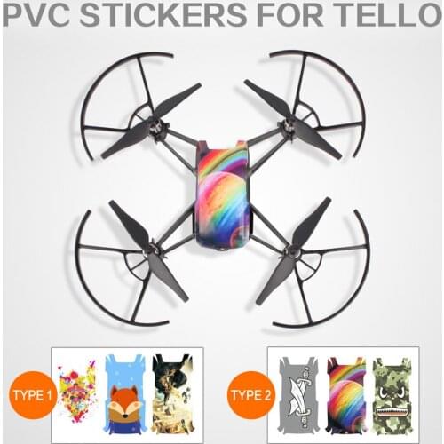 3Pcs/Set Waterproof & Sunproof PVC Sticker for DJI Tello RC Drone Body Skin Wrap Decals Accessories