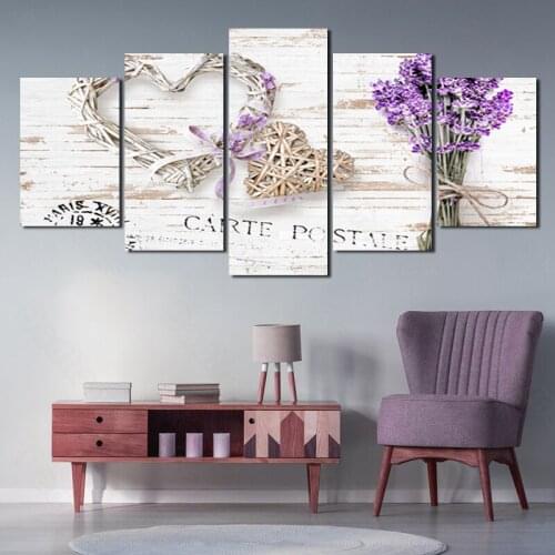 Waterproof Ink Painting Living Room Decoration Handicrafts Home Decoration Painting Big Bunch of Bamboo Woven Love Heart Ring