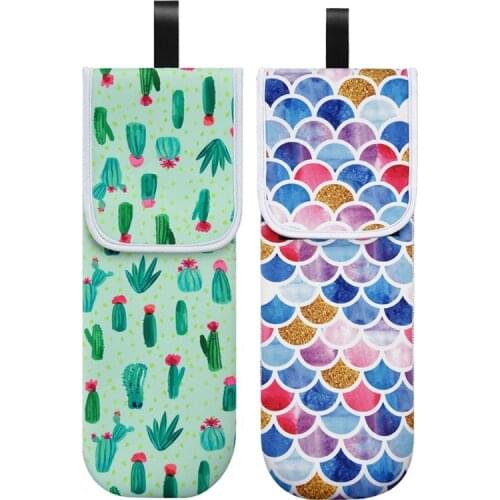 Colorful Floral Storage Bag Heat-proof Curler Holder Hair Straightener Pouch shockproof, waterproof, wear-resistant and durable